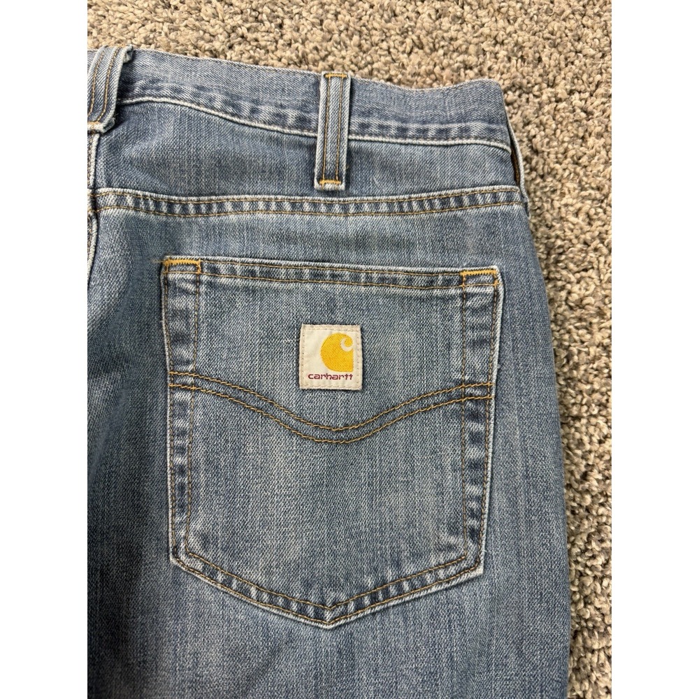 Carhartt Men's Holter Relaxed Fit Jeans Size 34x30 Blue Workwear - Picture 5 of 12